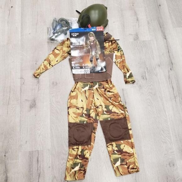 Delta Force Boys Camouflage halloween dress up Costume Set S (4-6) W Accessories - Picture 3 of 7